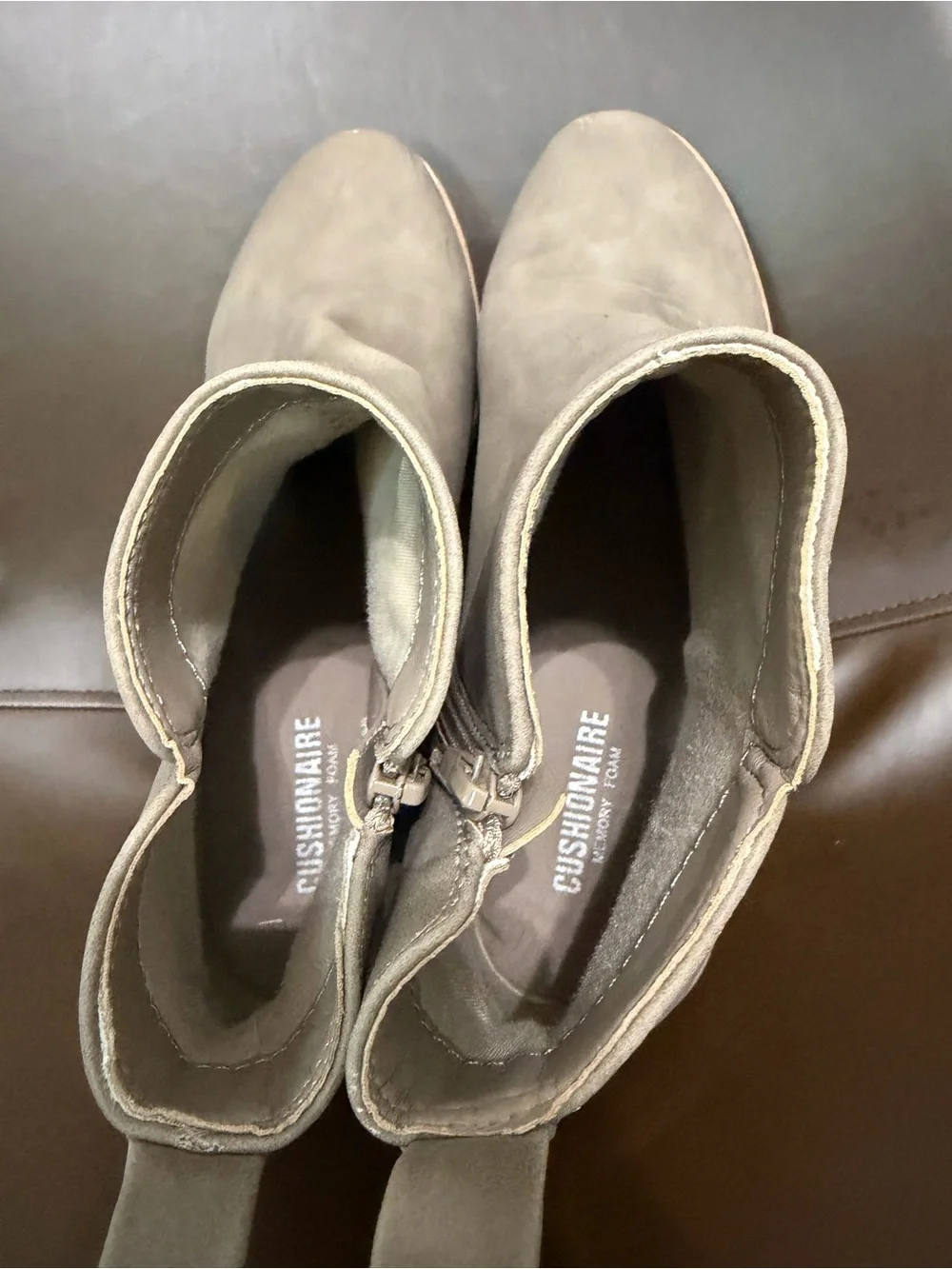 Cushionaire Women’s Taupe Wedge Ankle Boots - Sleek Everyday Comfort